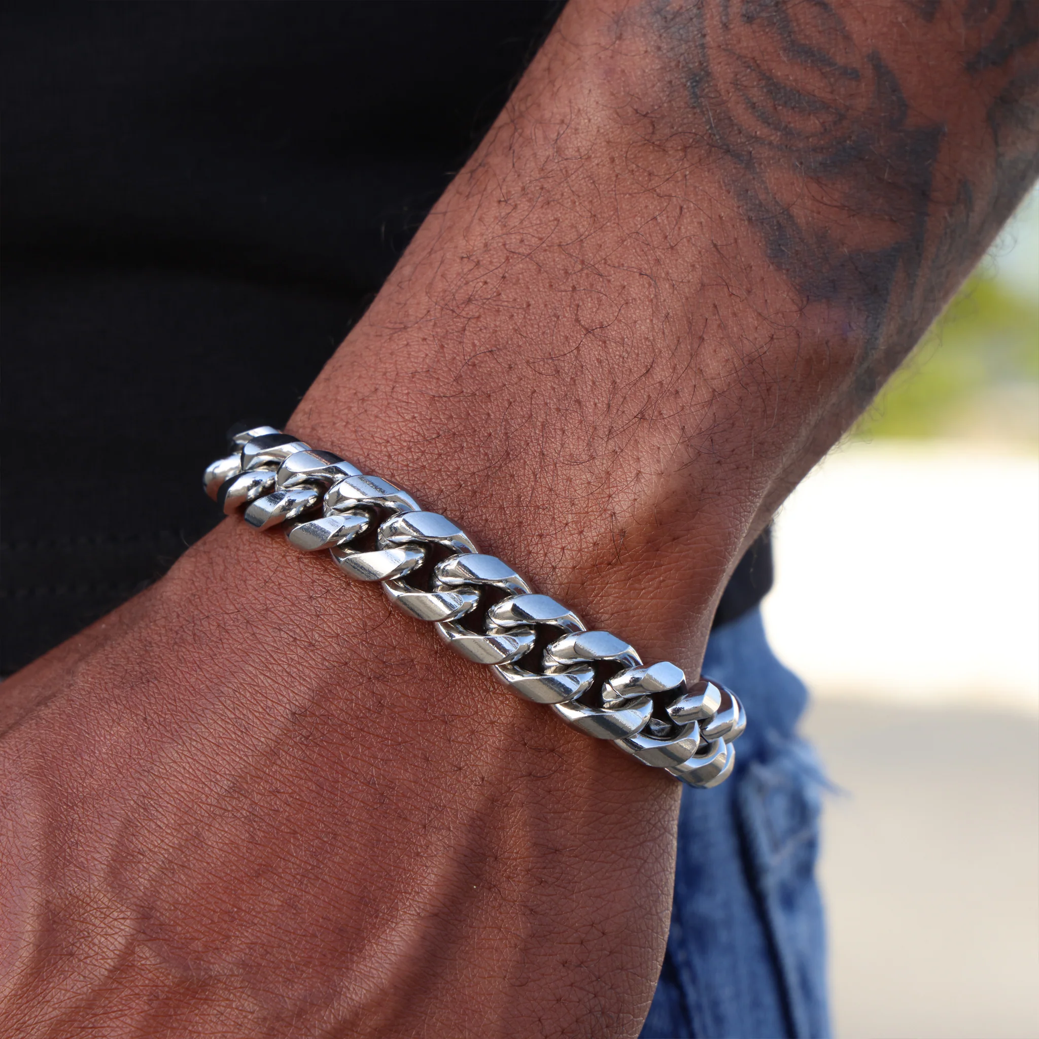 12mm Miami Cuban Bracelet - Premium 316L Stainless - Image 2