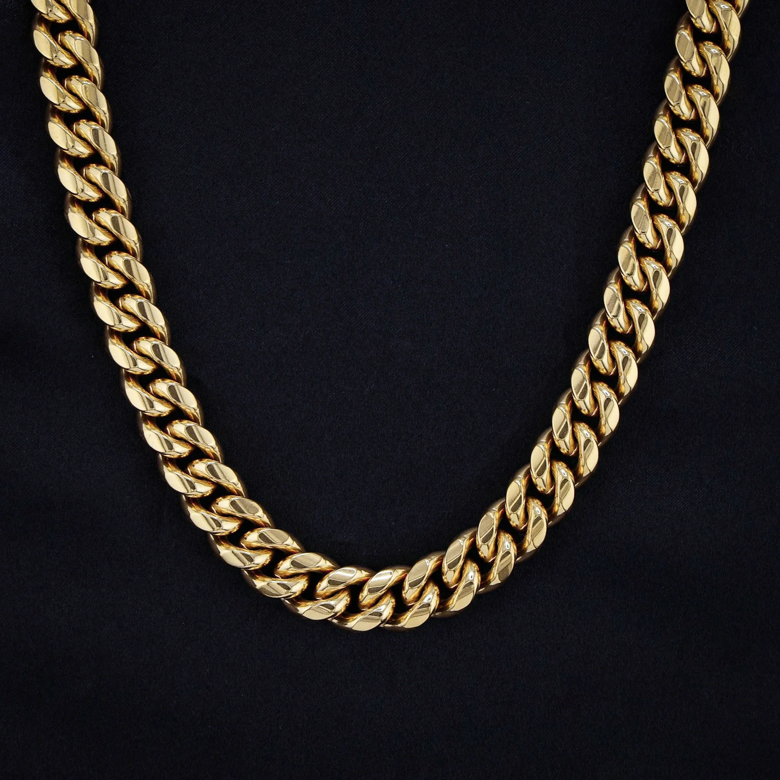 12mm Miami Cuban Chain - Gold
