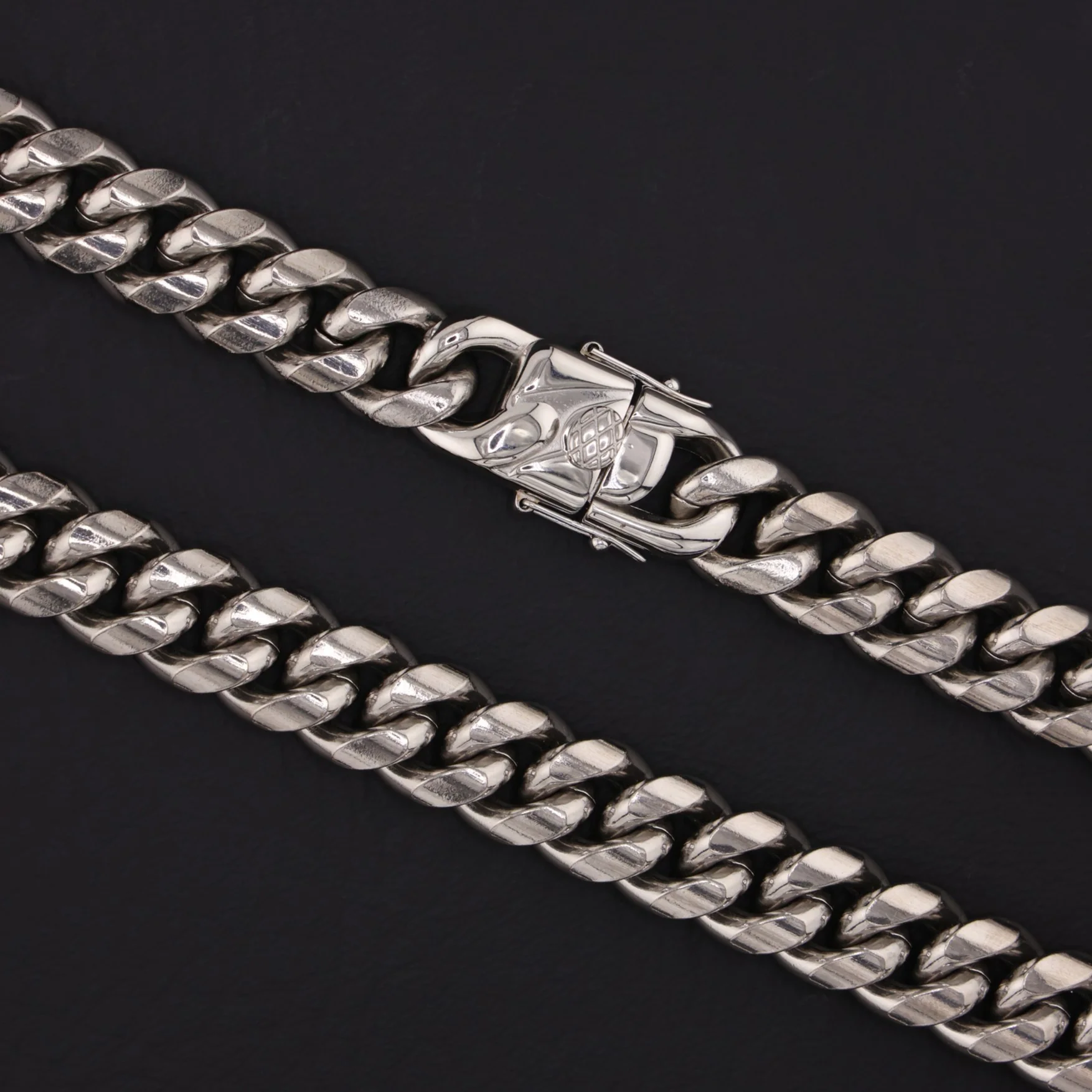12mm Miami Cuban Chain - Premium 316L Stainless - Image 2