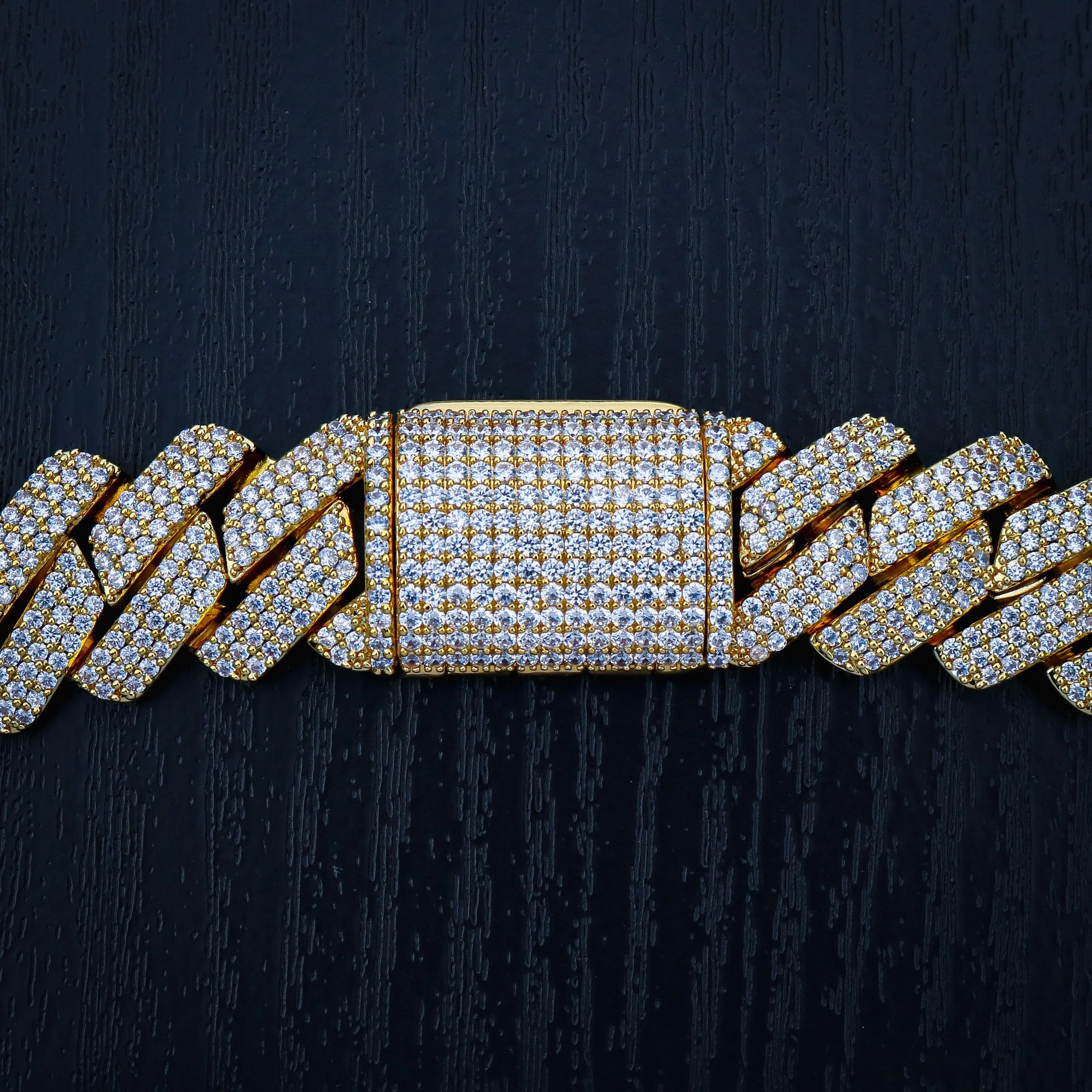 19mm Diamond Prong Link Cuban Necklace - Gold - Image 7