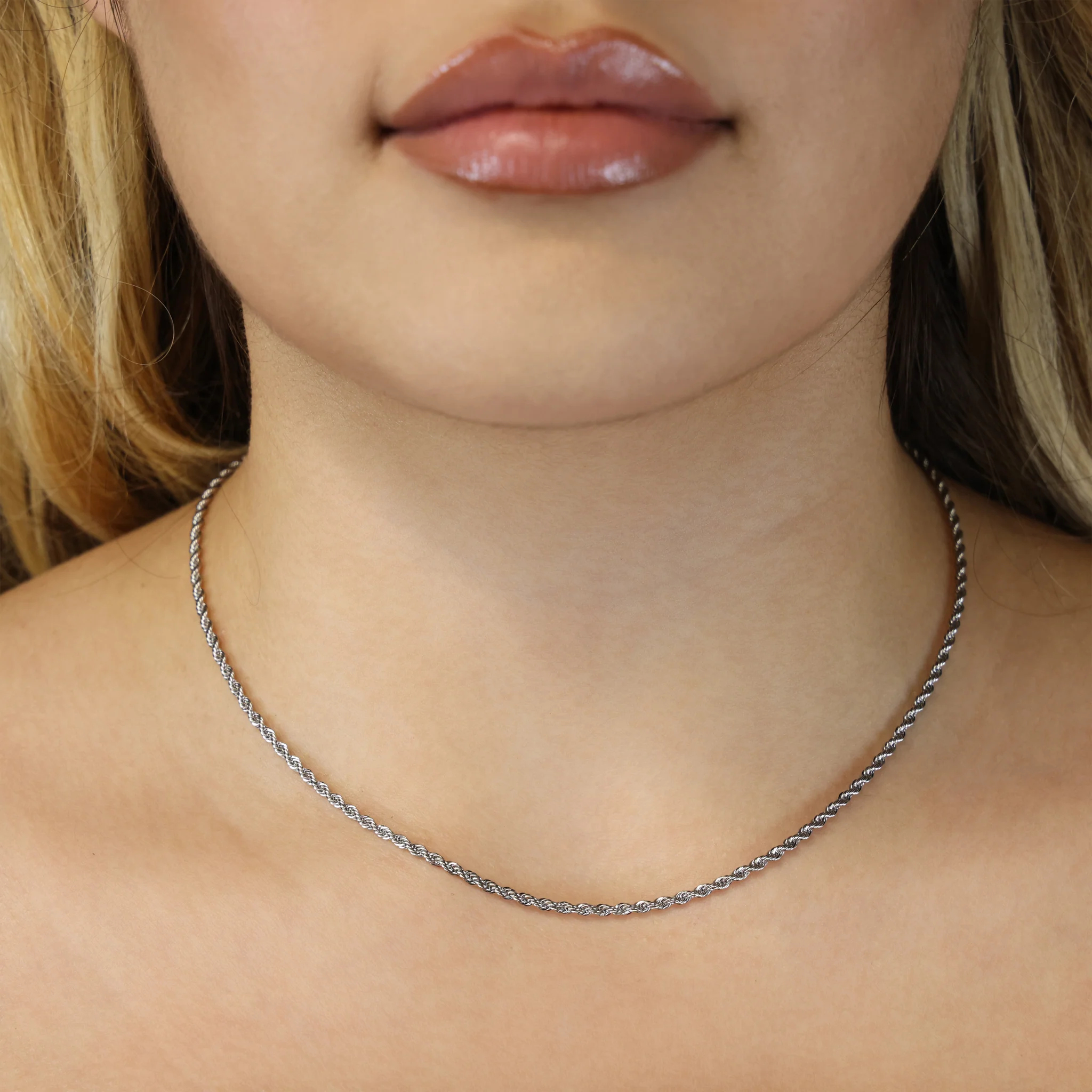 2mm Rope Necklace - Premium 316L Stainless