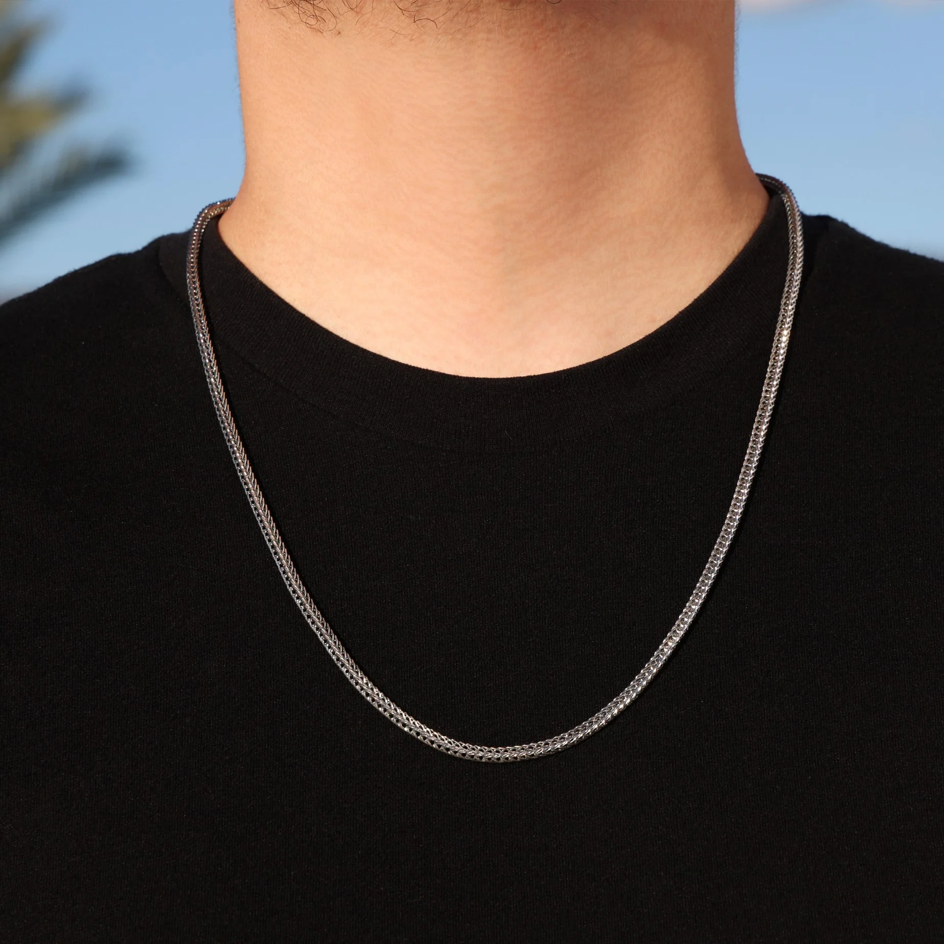 3mm Light Franco Chain - Premium 316L Stainless - Image 2