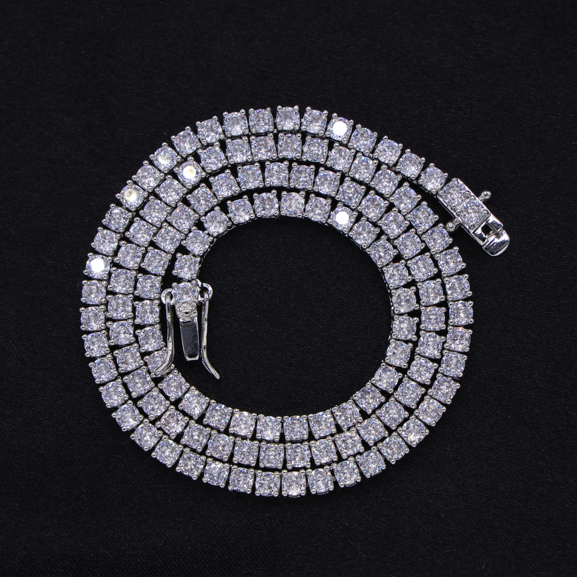 3mm Moissanite Tennis Chain - 925 Silver - Image 2