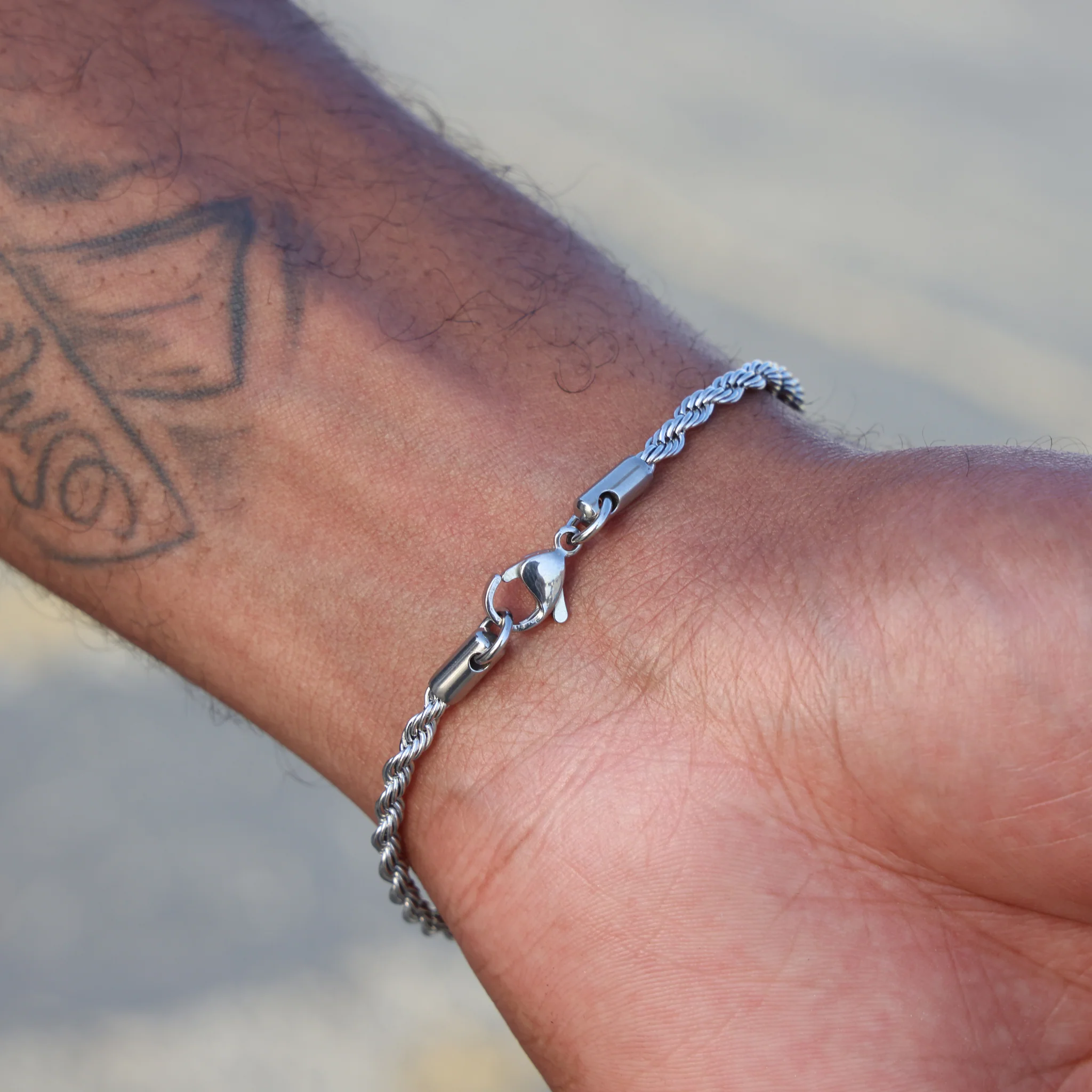 3mm Rope Bracelet - Premium 316L Stainless - Image 4