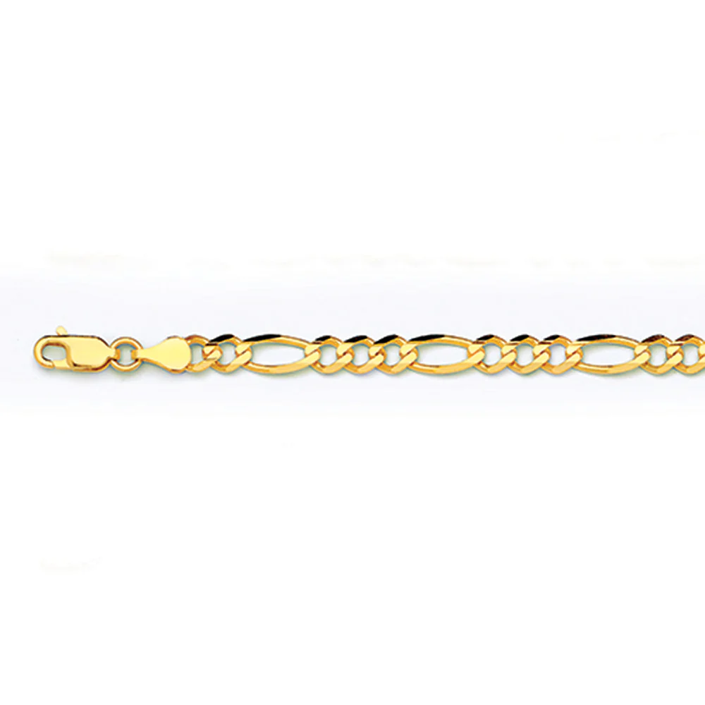3mm Solid Figaro Chain - 14k Gold - Image 2