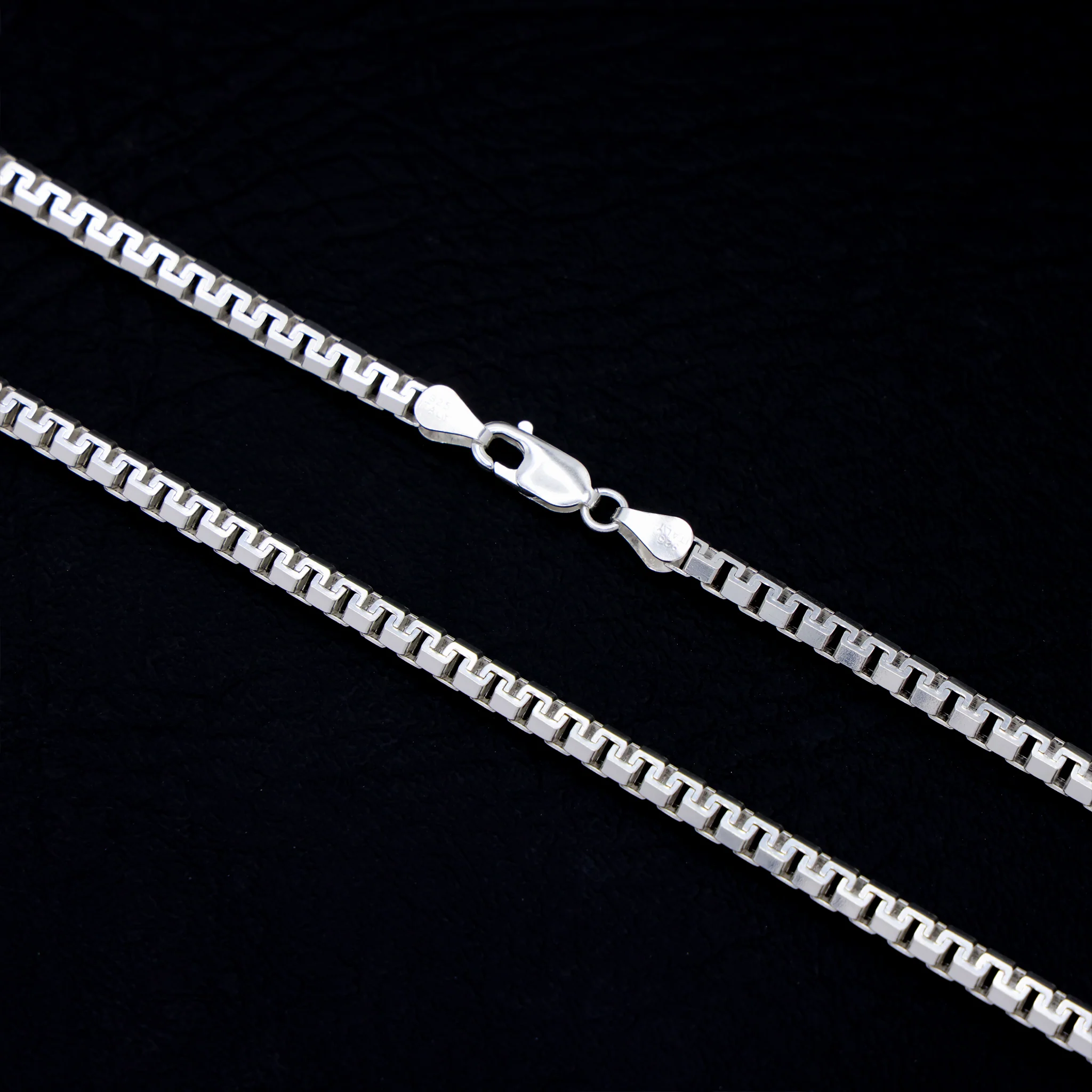 4mm Aztec Link Chain - 925 Silver - Image 2