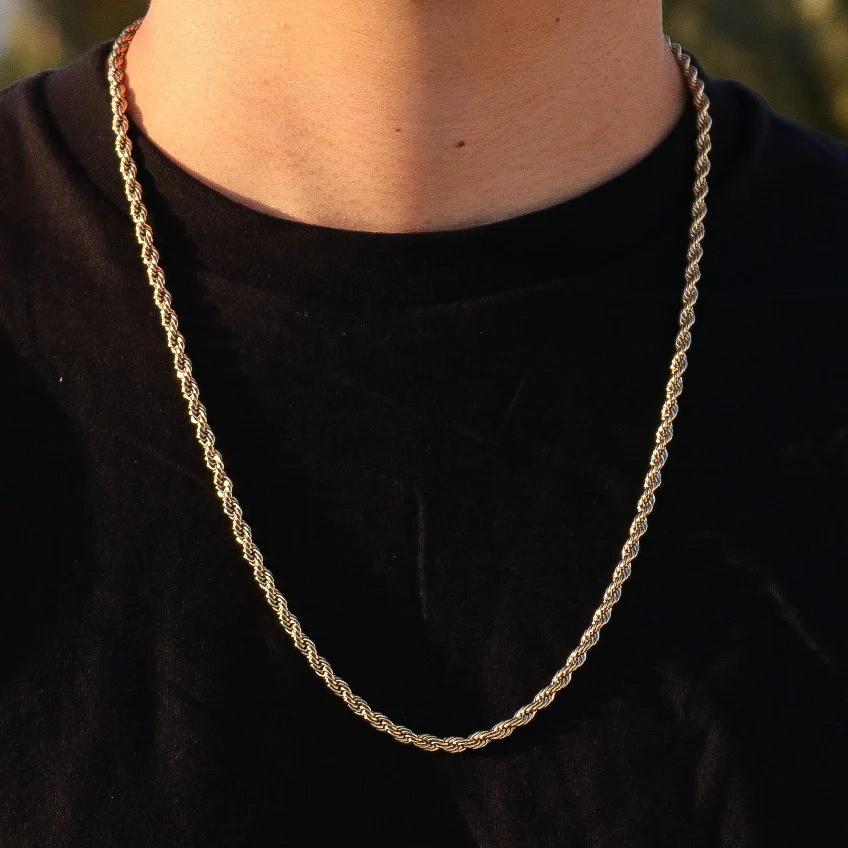 4mm Rope Chain - Gold - Image 2