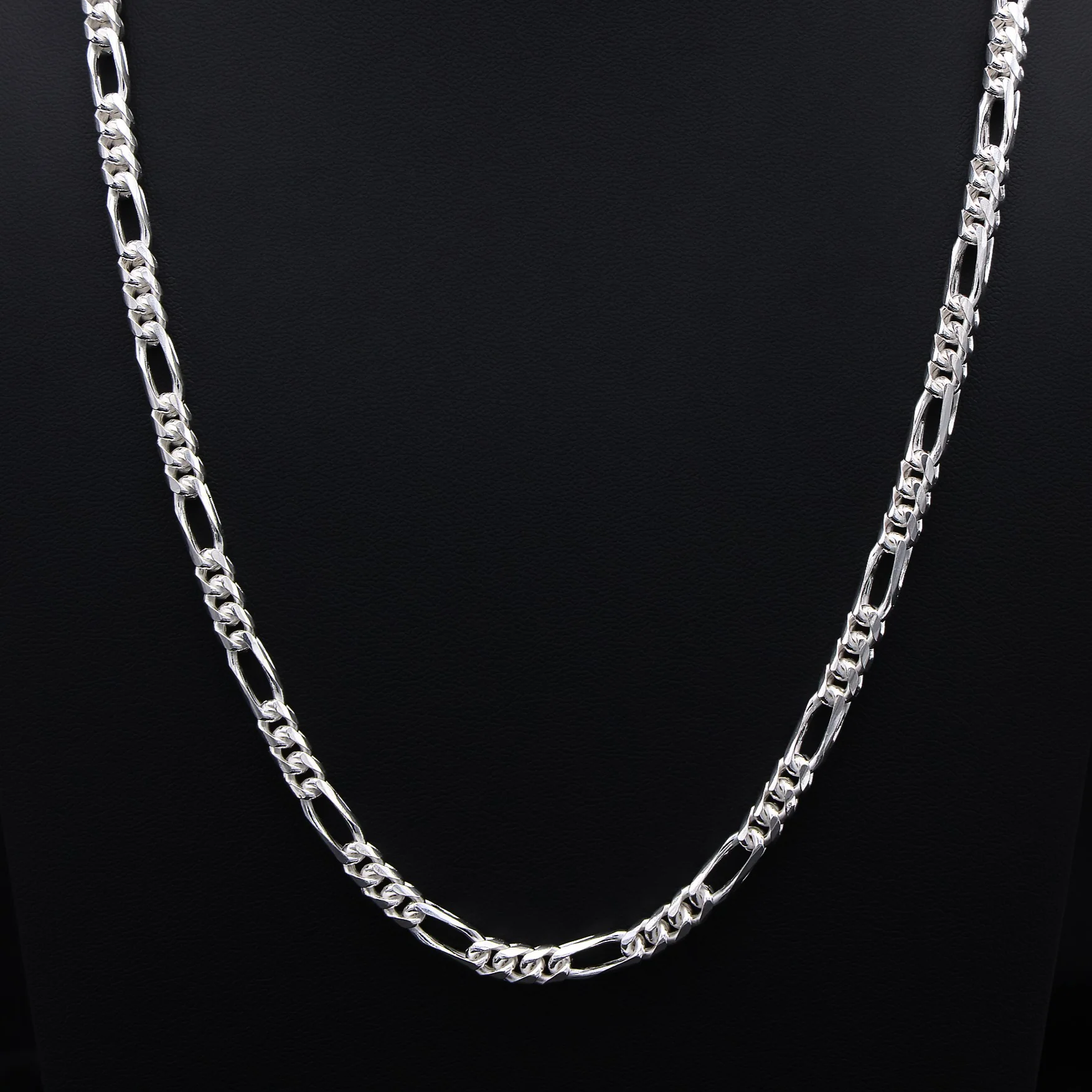 5.5mm Franco Figaro Chain - 925 Silver