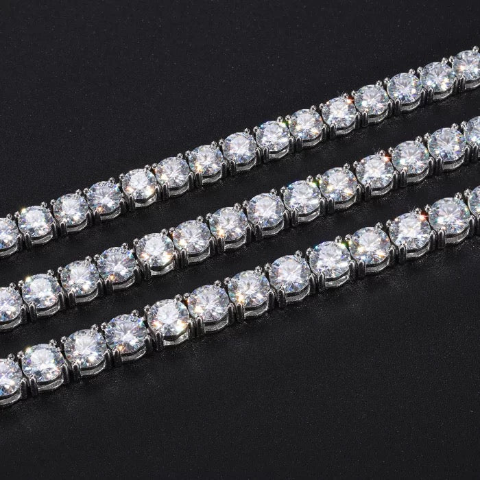 5mm Moissanite Tennis Necklace - 925 Silver - Image 4
