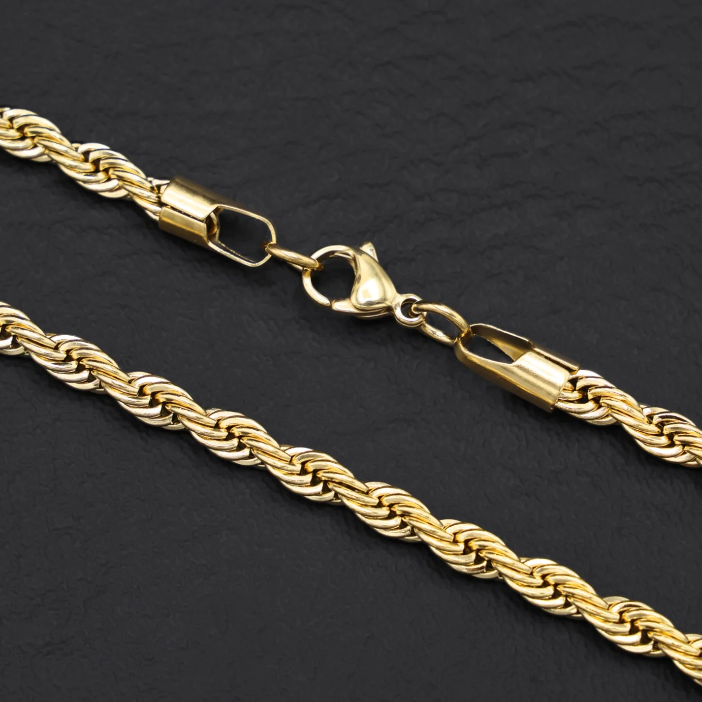 5mm Rope Chain - Gold - Image 3