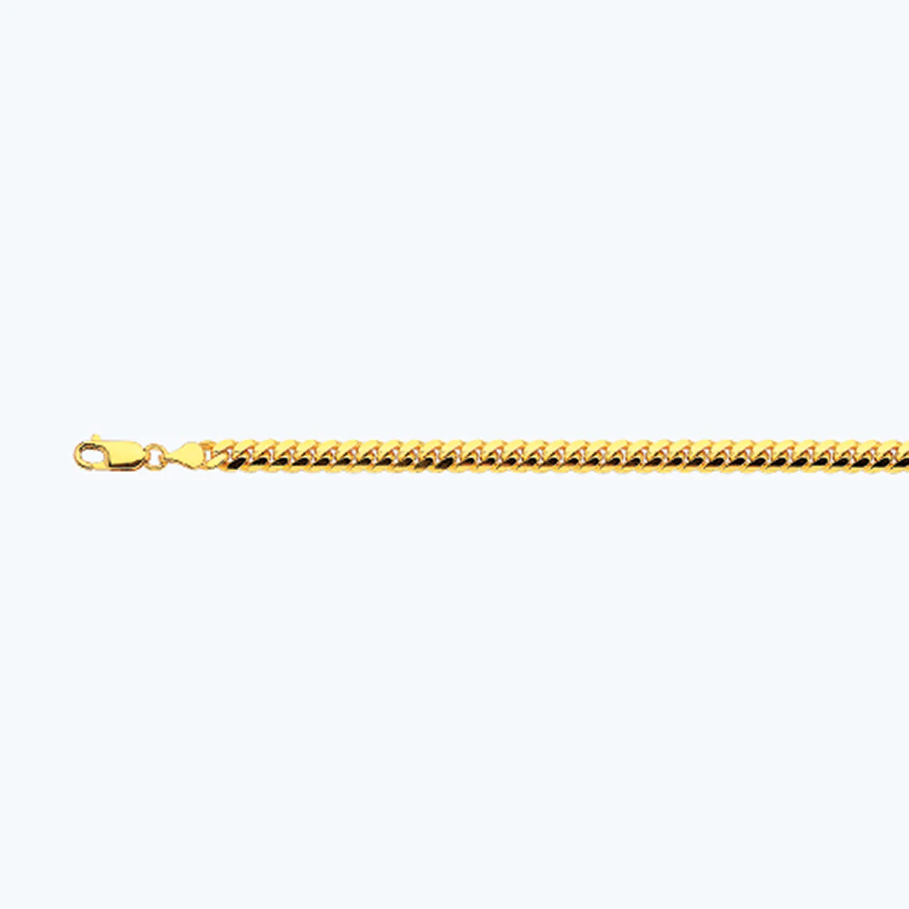 5mm Solid Miami Cuban Chain - 14k Gold - Image 2
