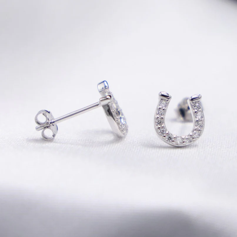 8mm Horseshoe Earrings - 925 Silver - Image 2