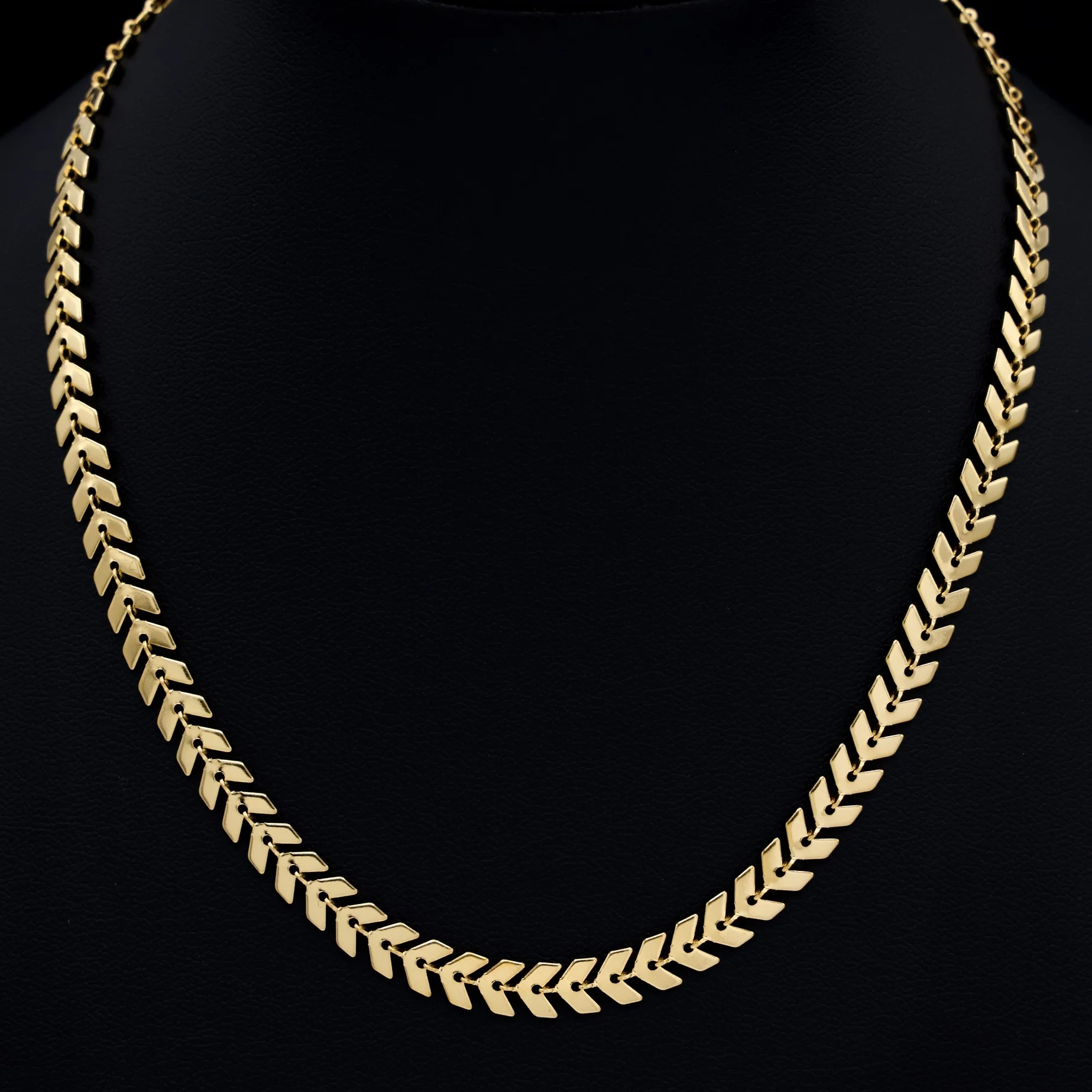 6mm Arrow Choker Necklace - Gold