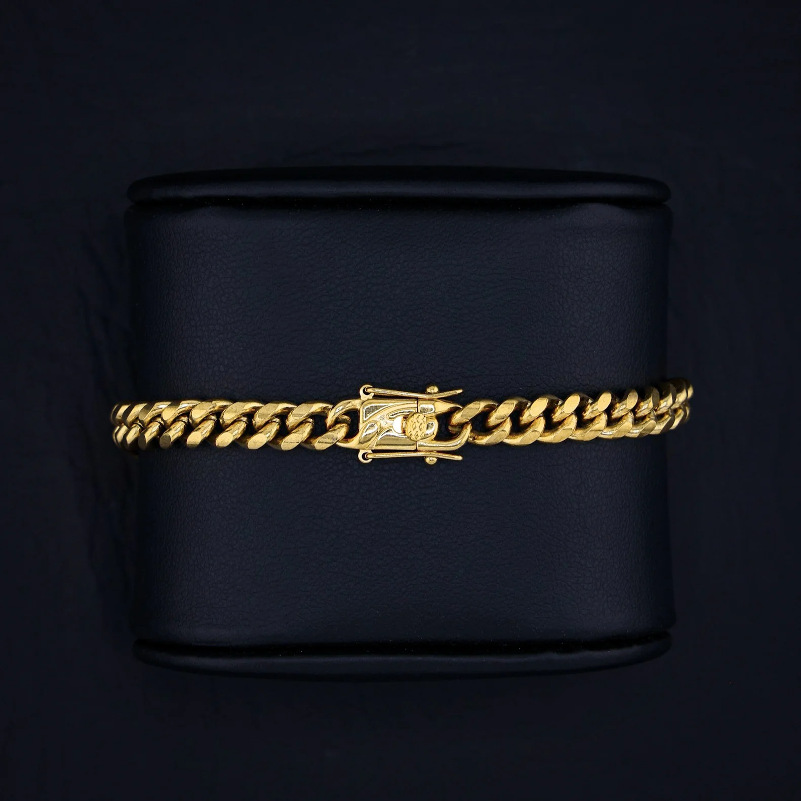 6mm Miami Cuban Bracelet - Gold - Image 2