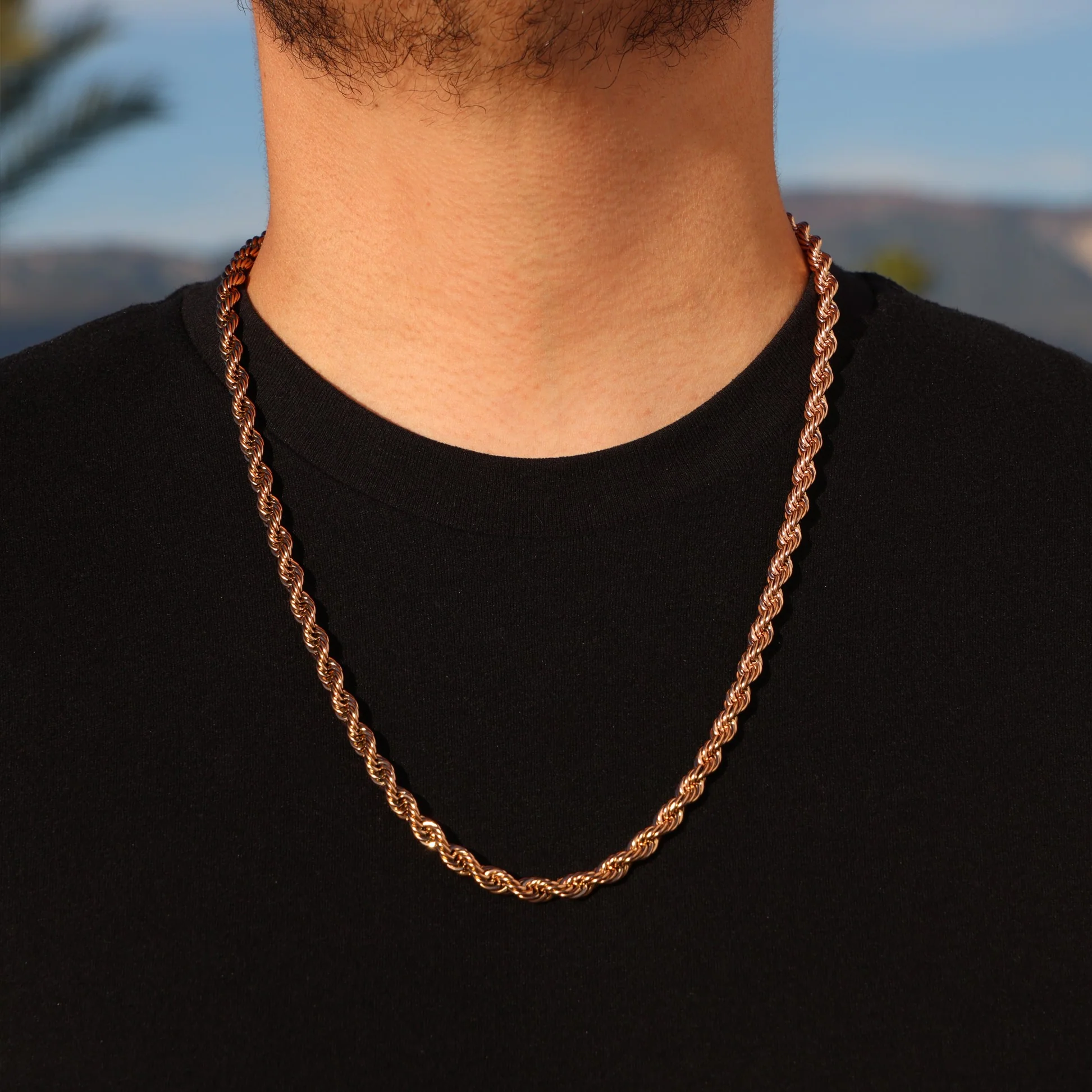6mm Rope Chain - Rose Gold - Image 2