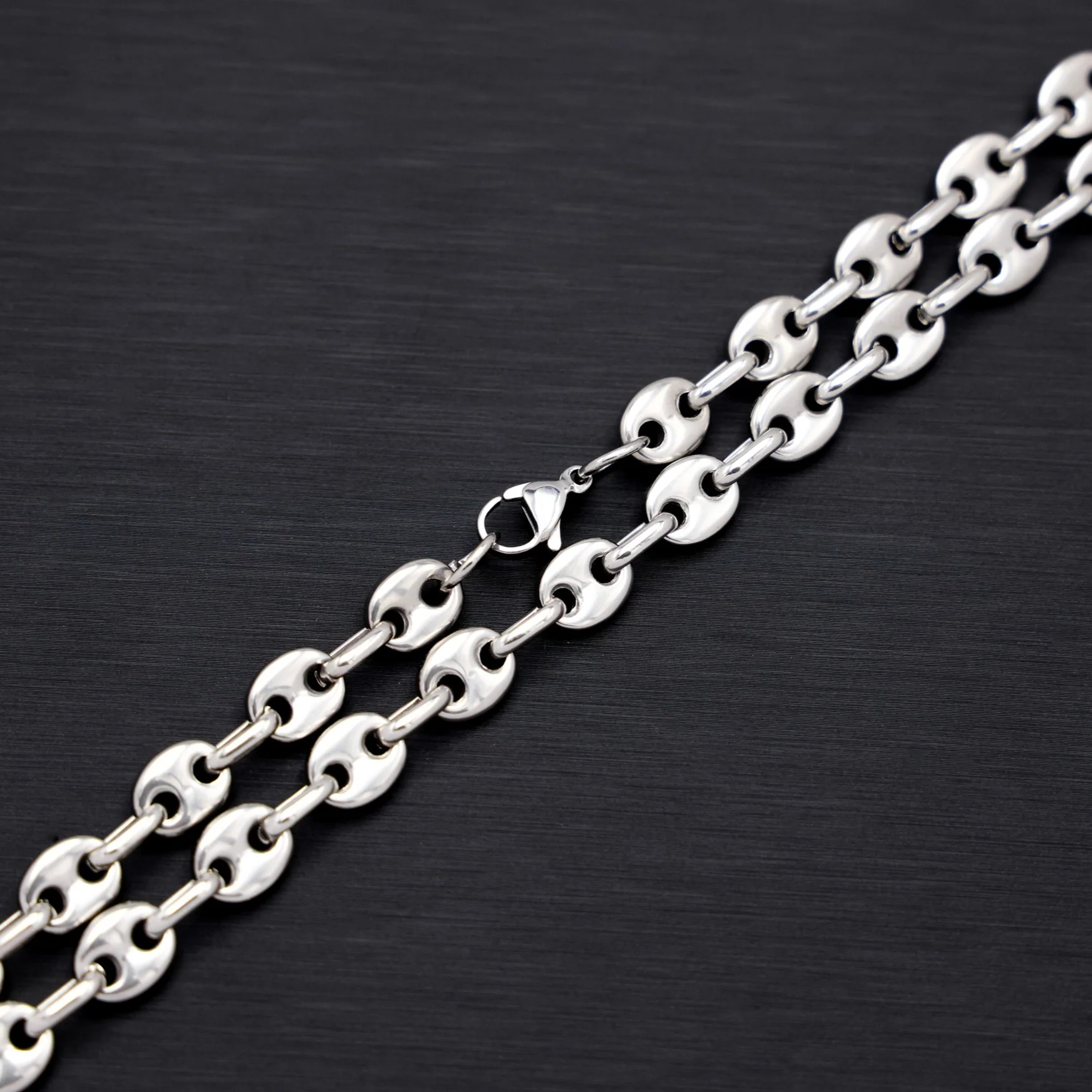 7mm Coffee Bean Chain - Premium 316L Stainless - Image 2
