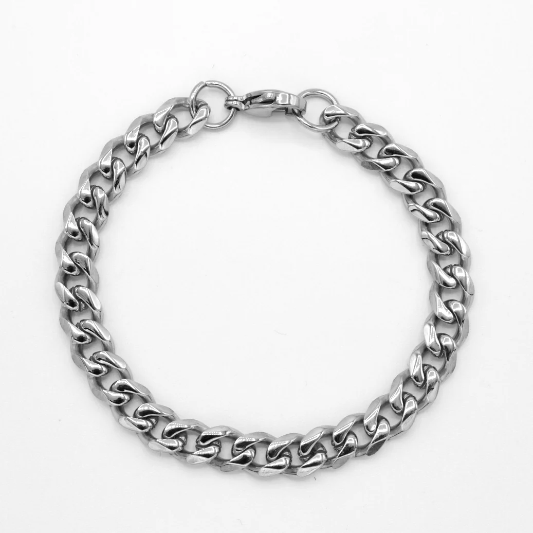 7mm Cuban Curb Bracelet - Premium 316L Stainless - Image 3