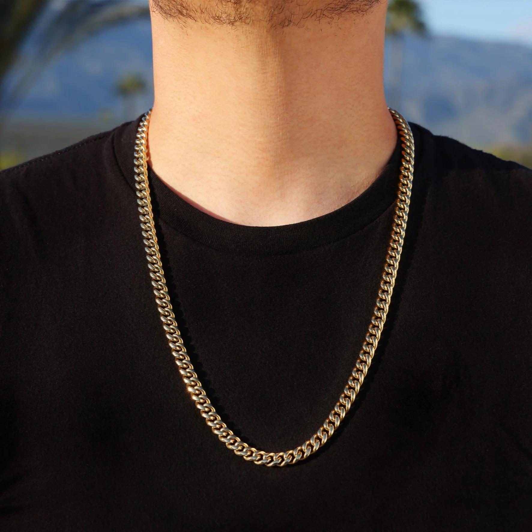 8mm Miami Cuban Chain - Gold - Image 3