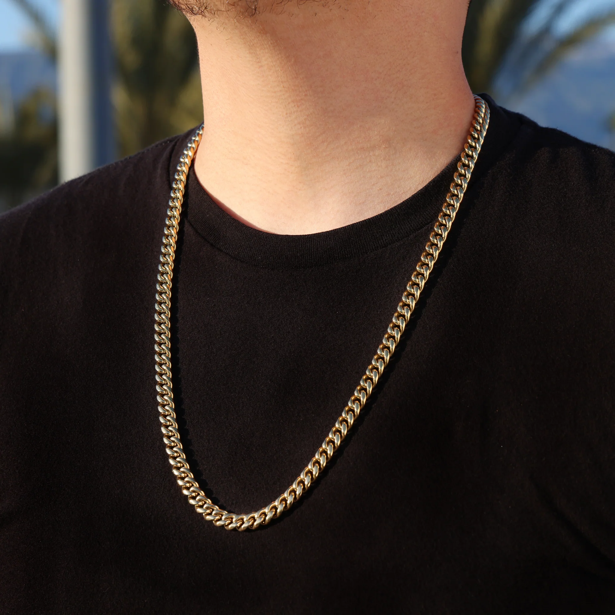 8mm Miami Cuban Chain - Gold - Image 4