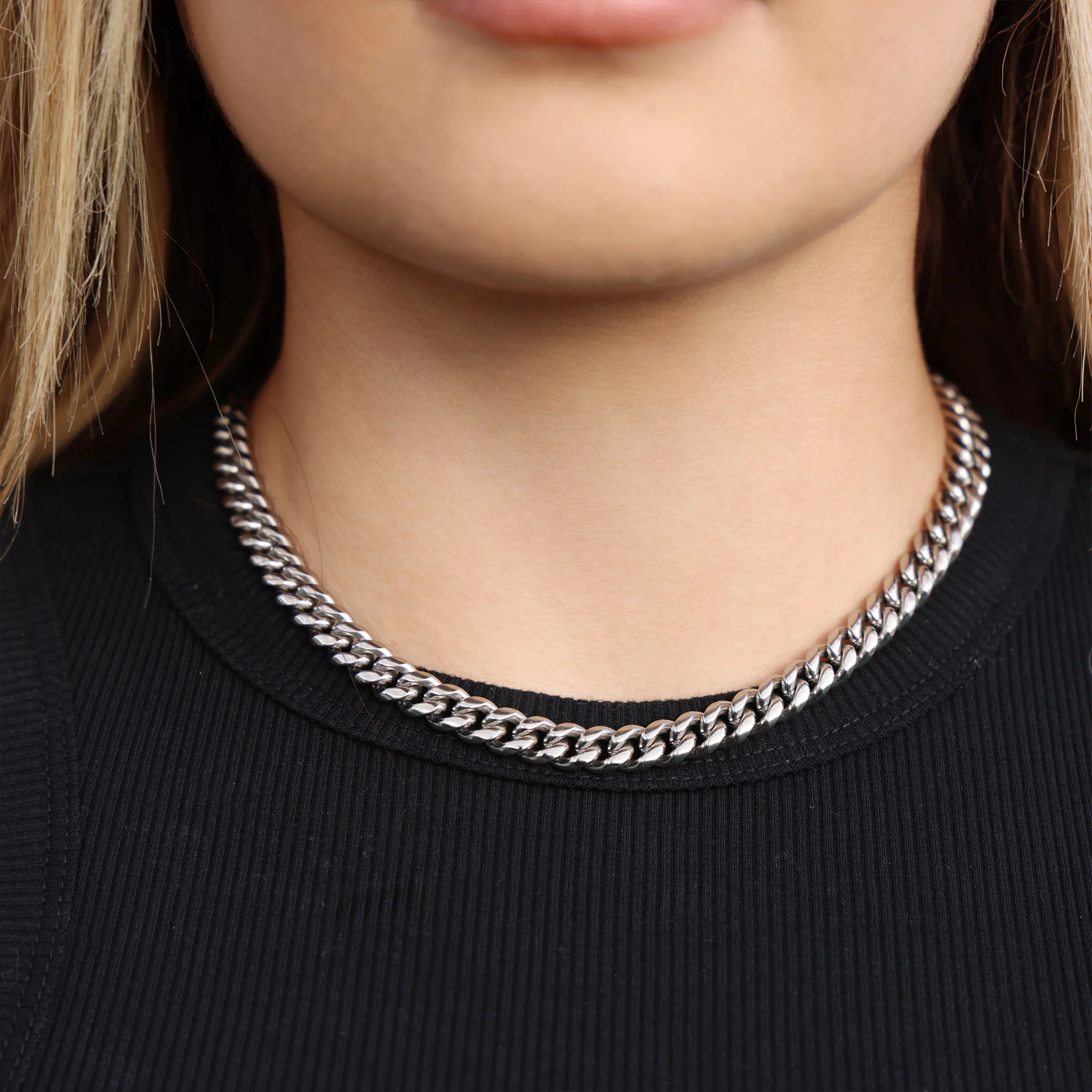 8mm Miami Cuban Necklace - Premium 316L Stainless - Image 2