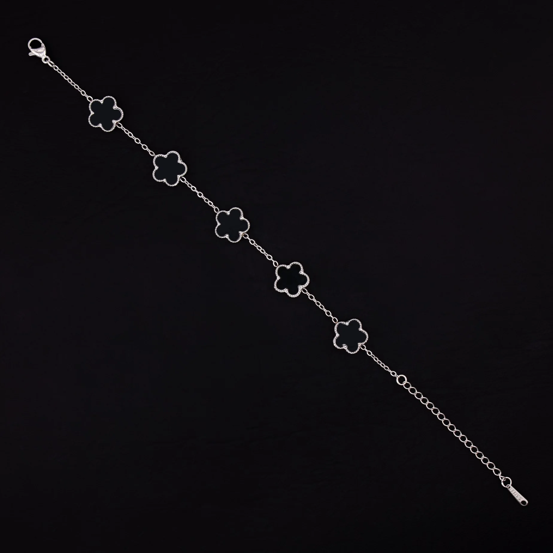 Black Clover Bracelet - Premium 316L Stainless - Image 2