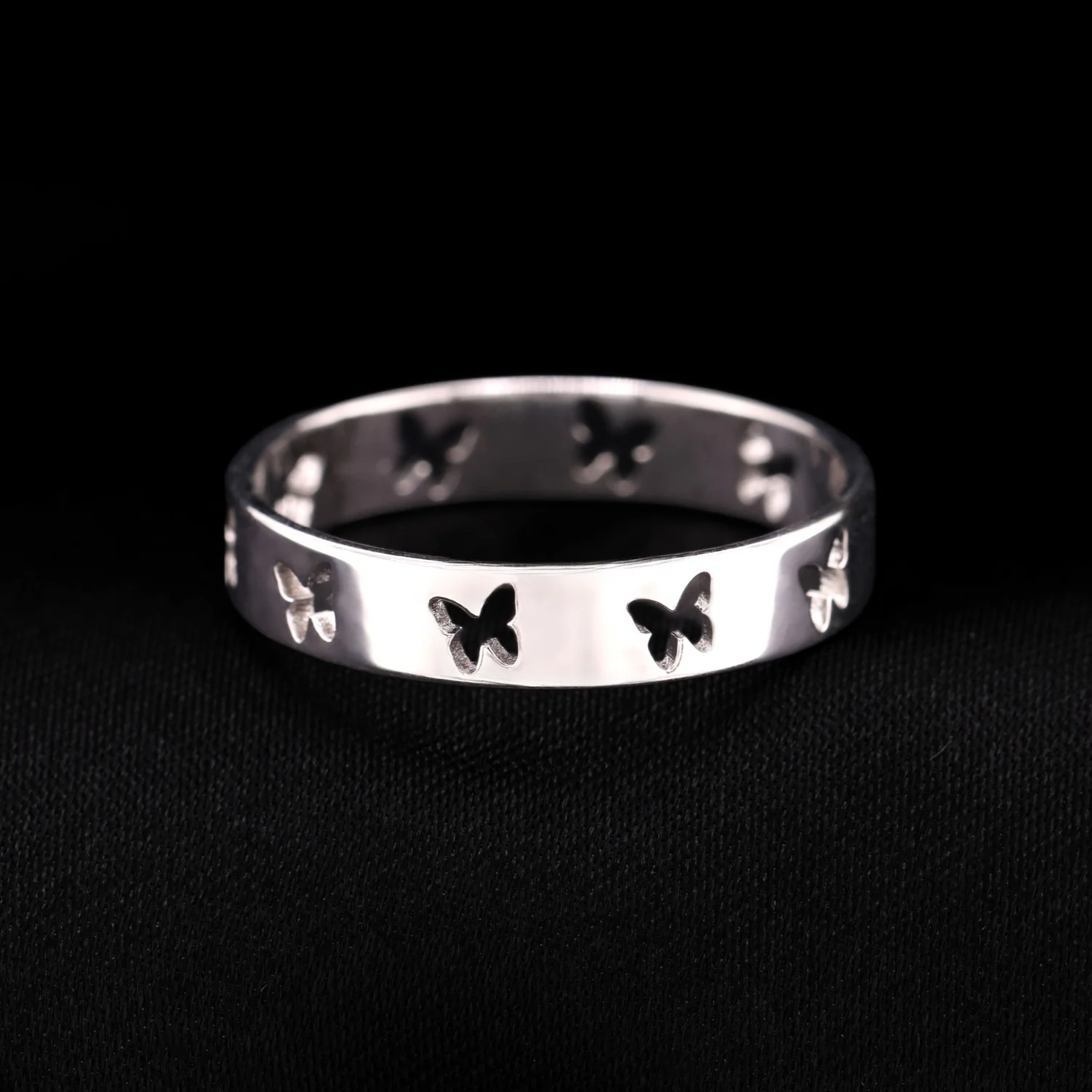 Butterfly Band Ring - Premium 316L Stainless