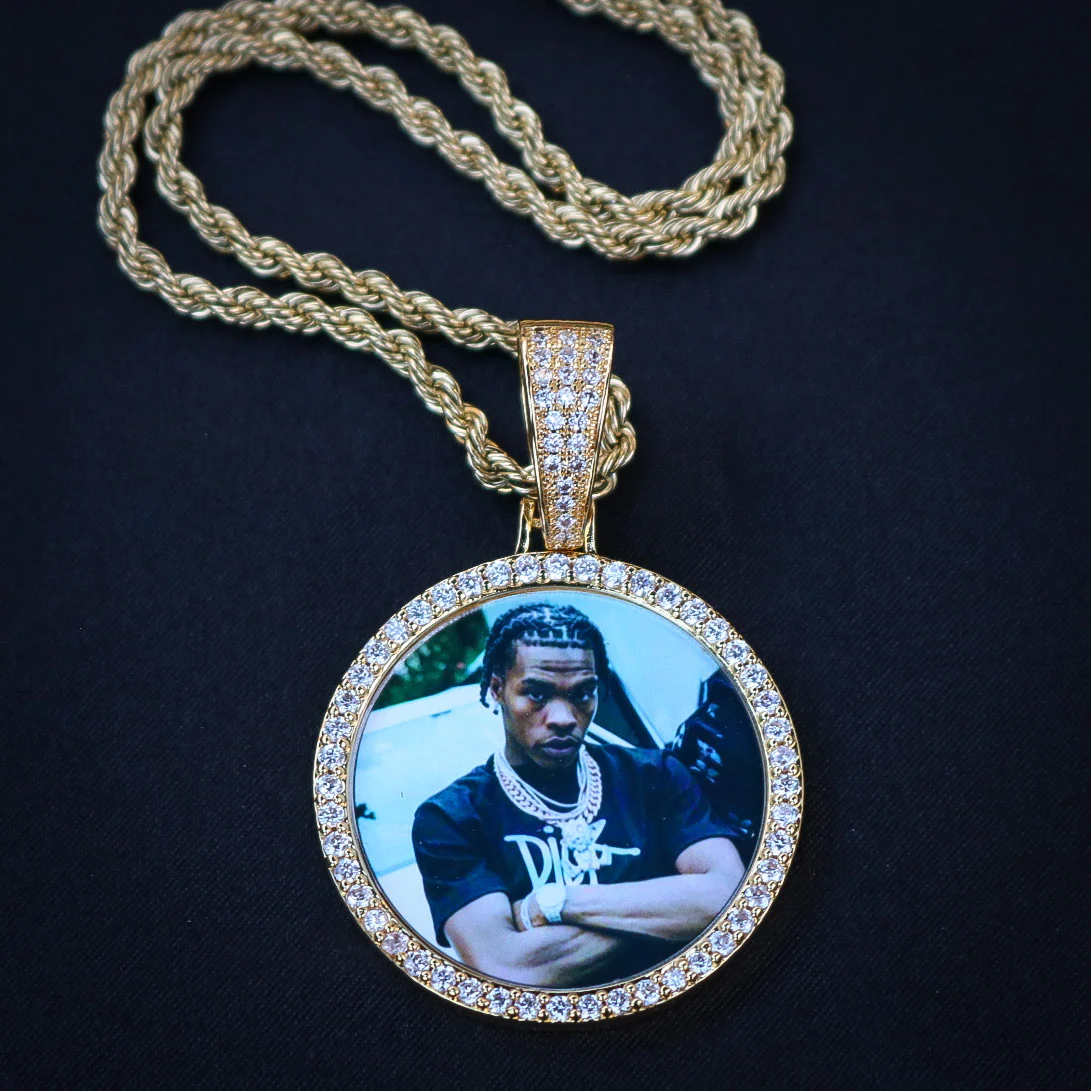 Custom Photo Pendant - Gold