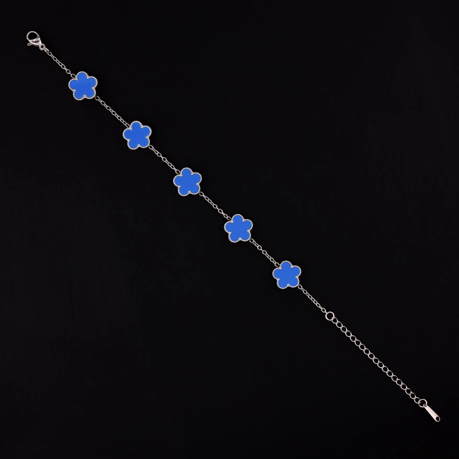 Blue Clover Bracelet - Premium 316L Stainless - Image 2