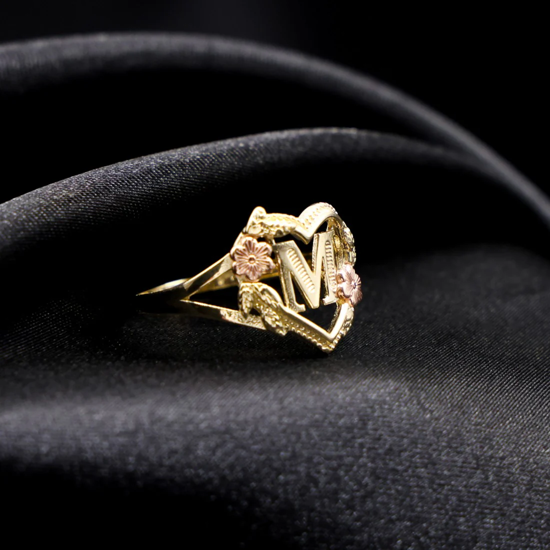Heart Initial Ring - 14k Gold - Image 6