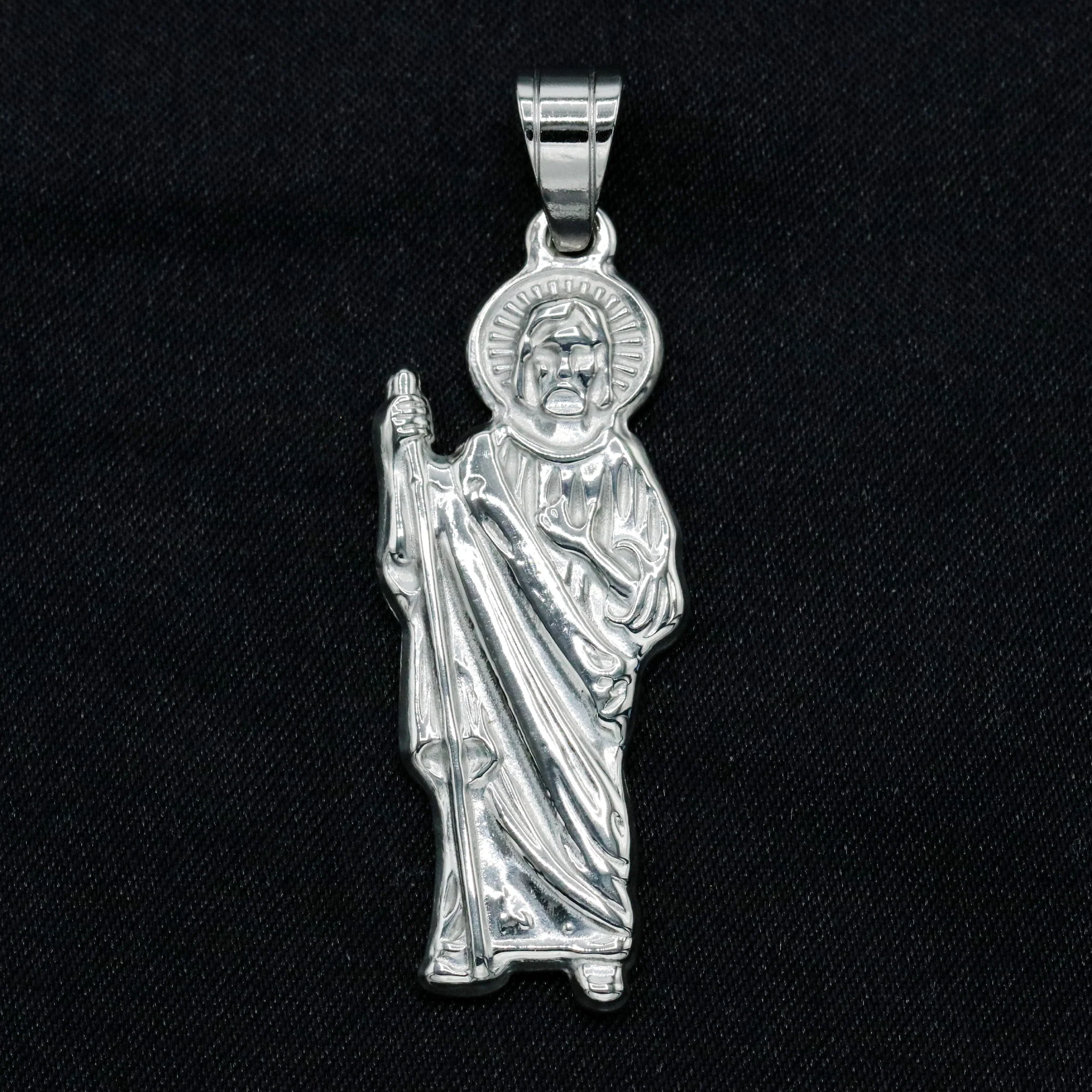 Small San Judas Pendant - Premium 316L Stainless