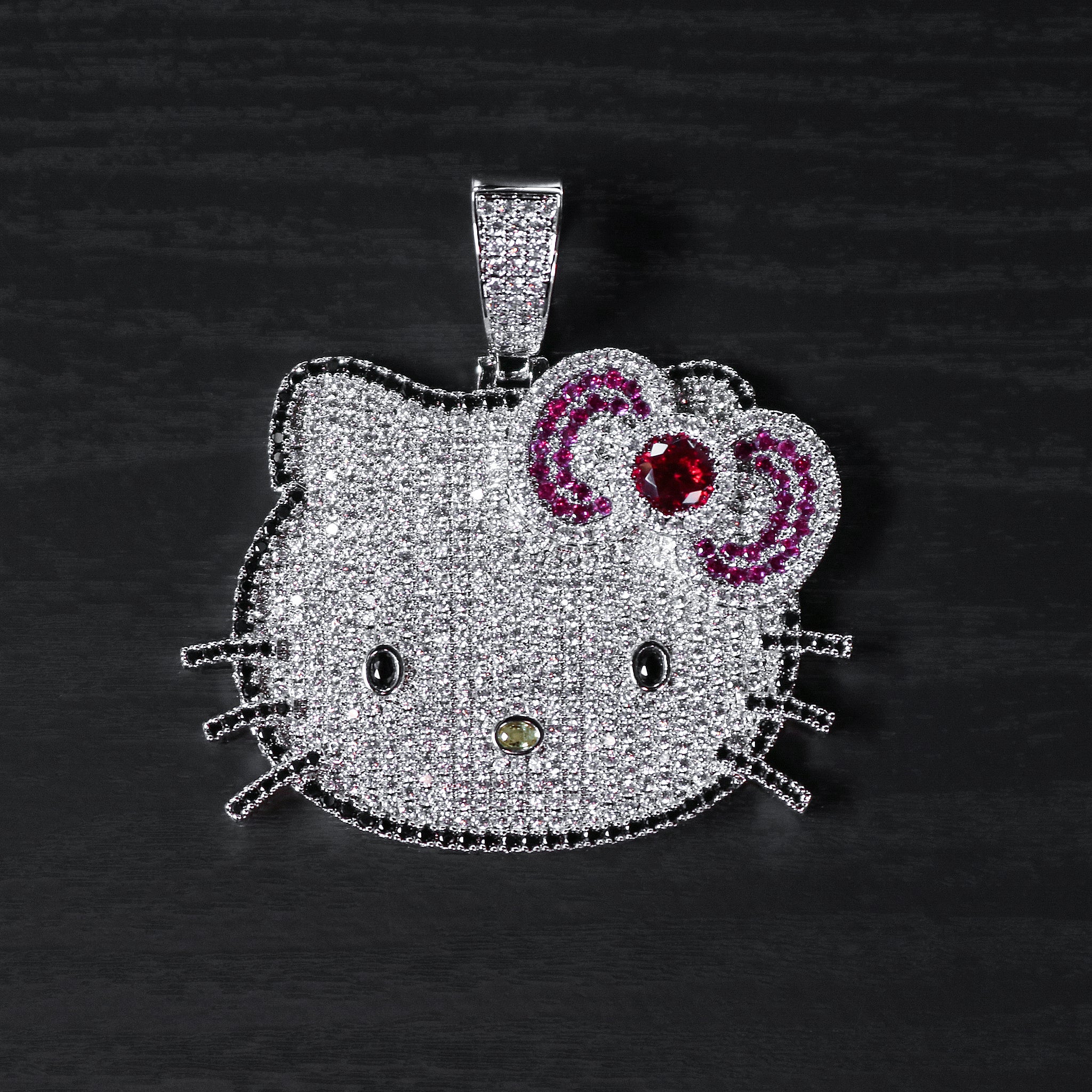 Icy Kitty Pendant - White Gold - Image 3