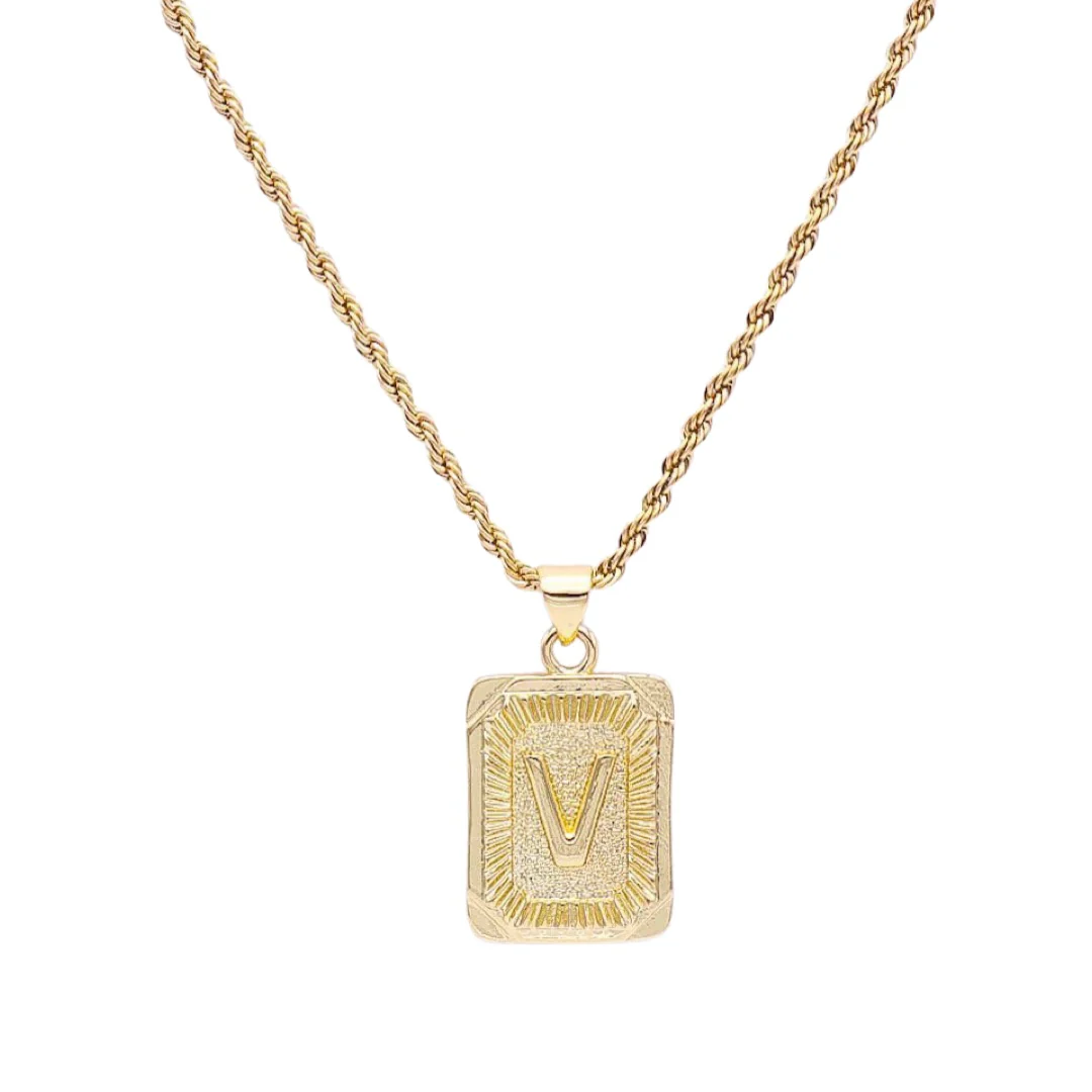 Initial Medallion Pendant Necklace (Letters A-Z) - Image 4