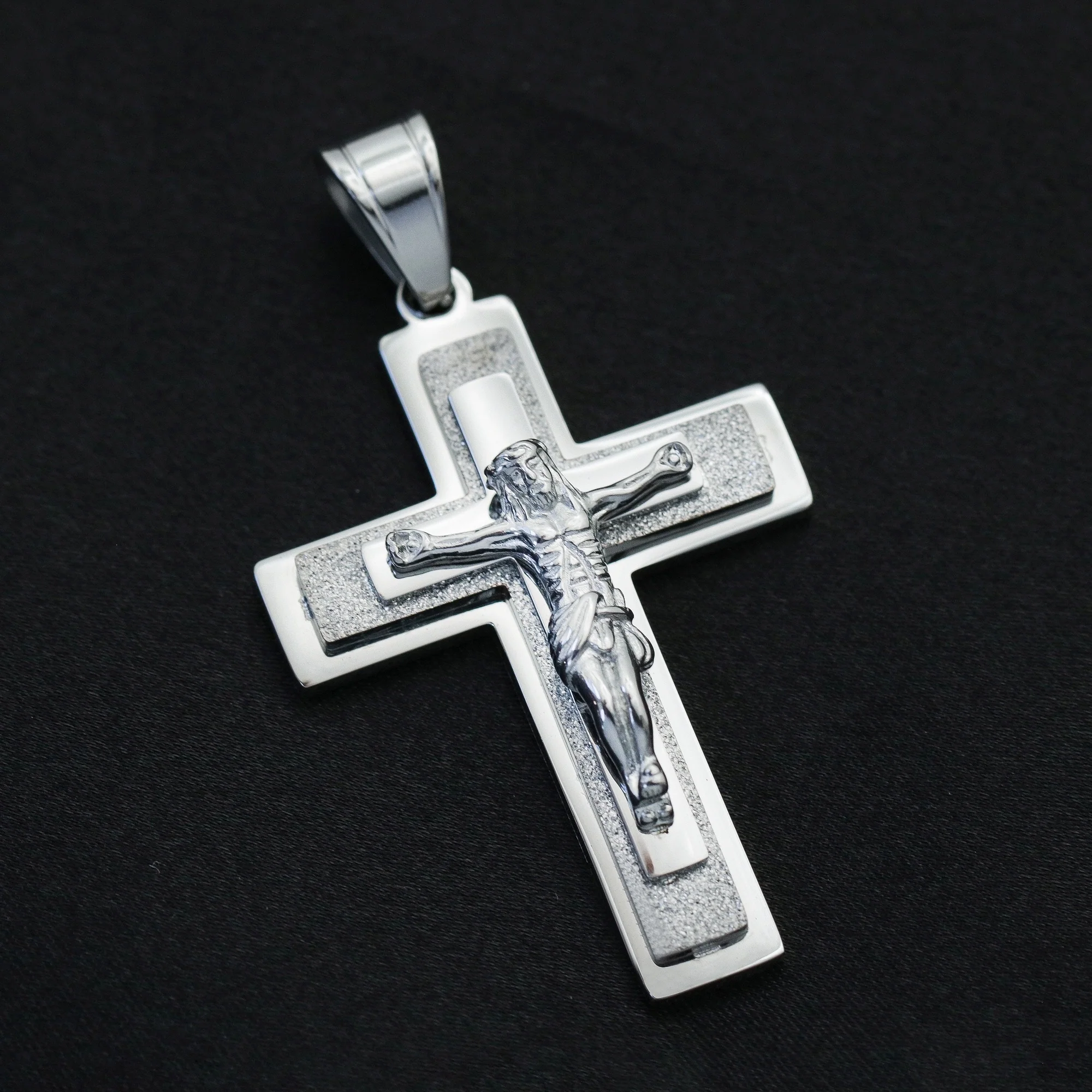 Multi Layer Jesus Crucifix Pendant - Premium 316L Stainless