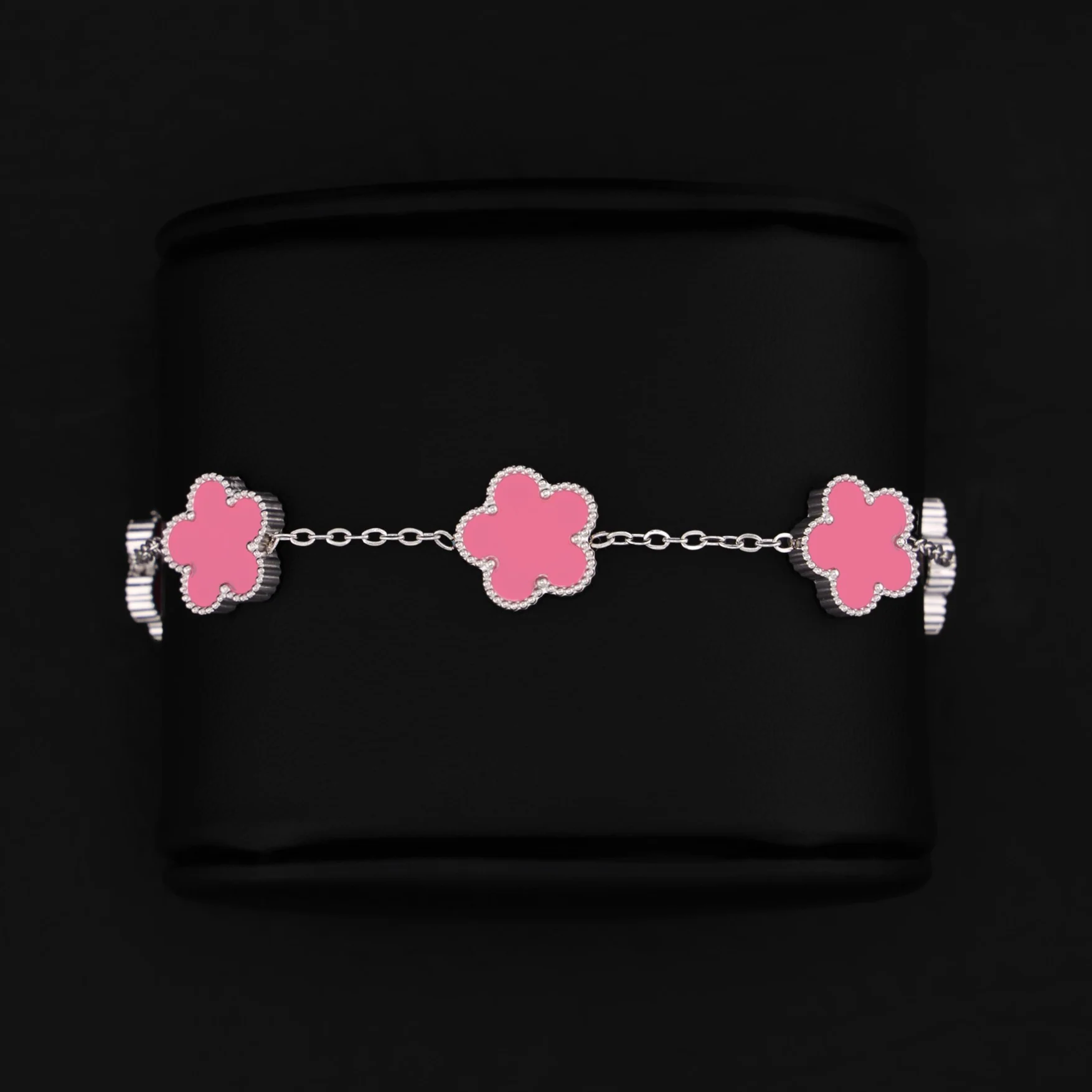 Pink Clover Bracelet - Premium 316L Stainless