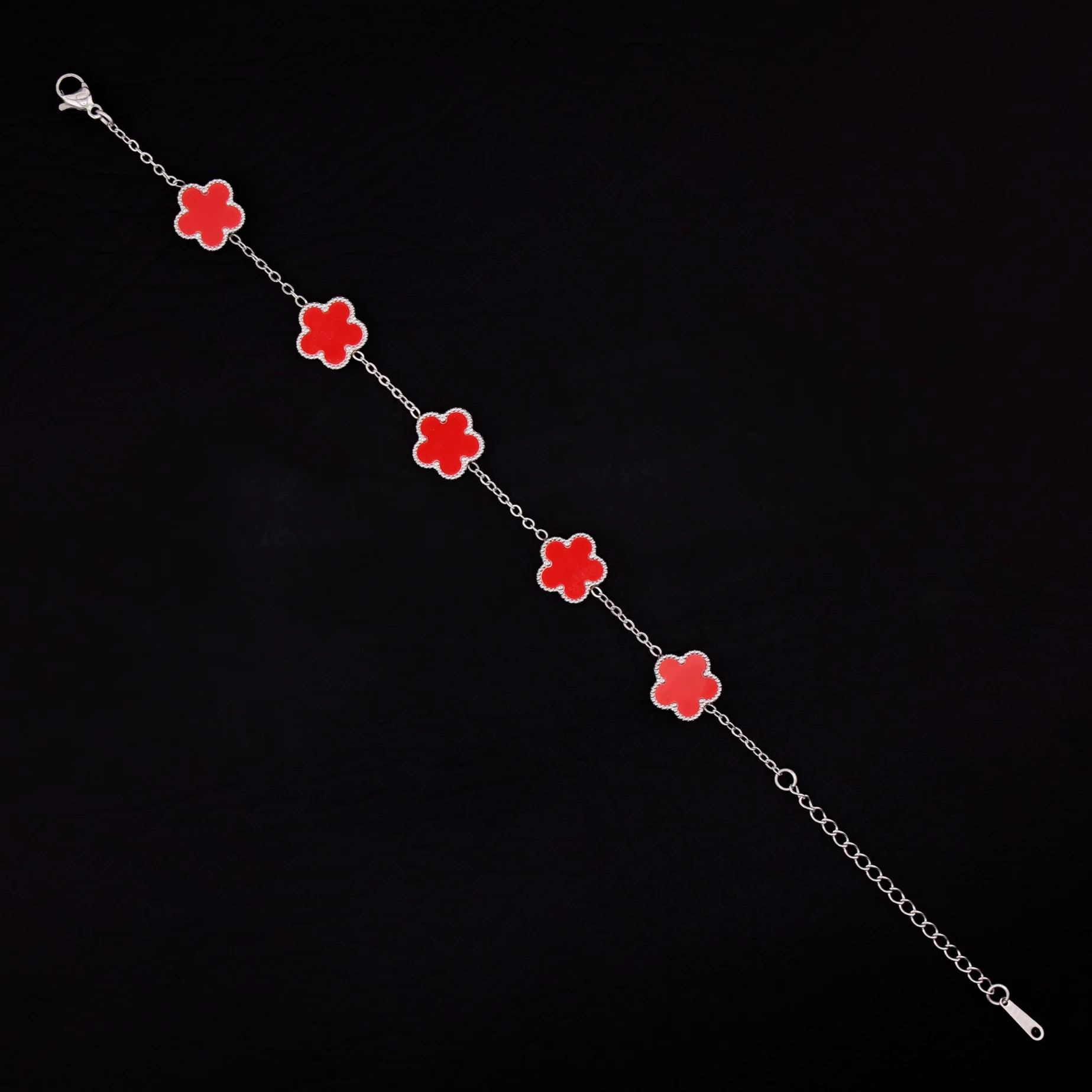 Red Clover Bracelet - Premium 316L Stainless - Image 2