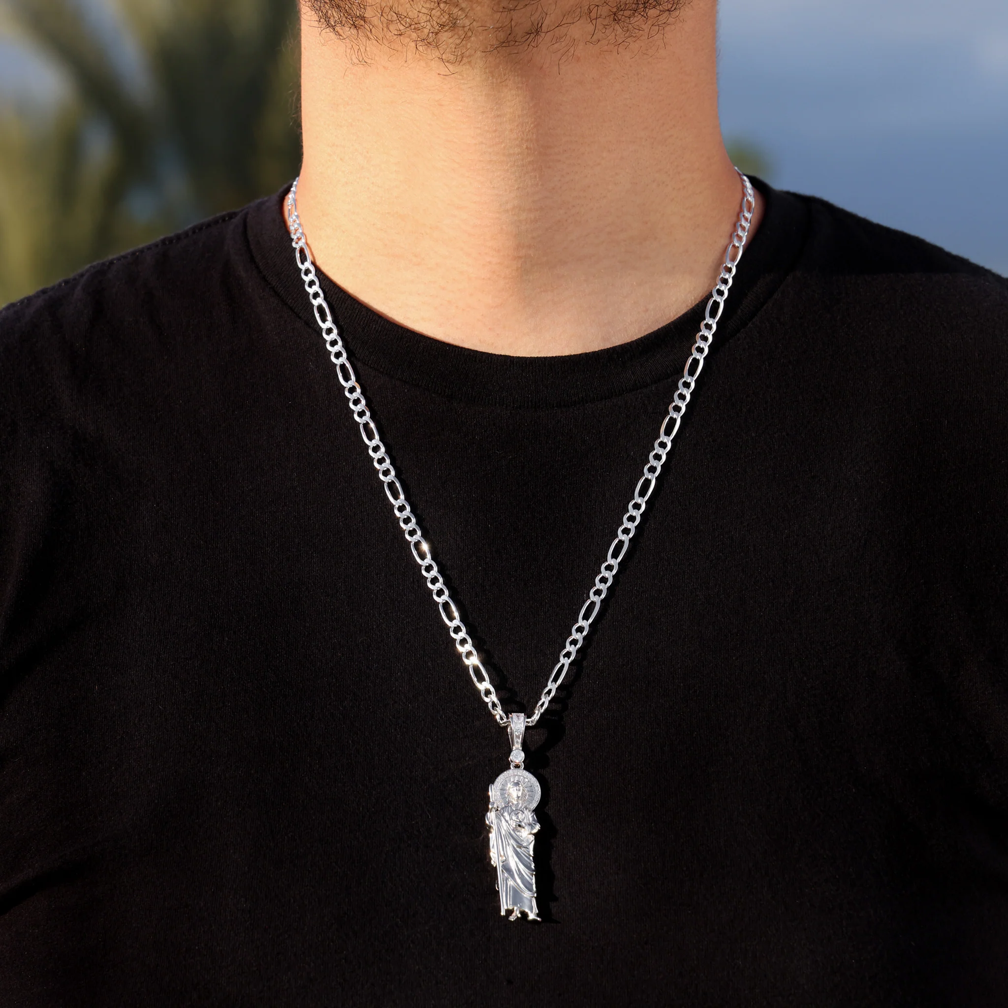 San Judas Pendant - 925 Silver - Image 4