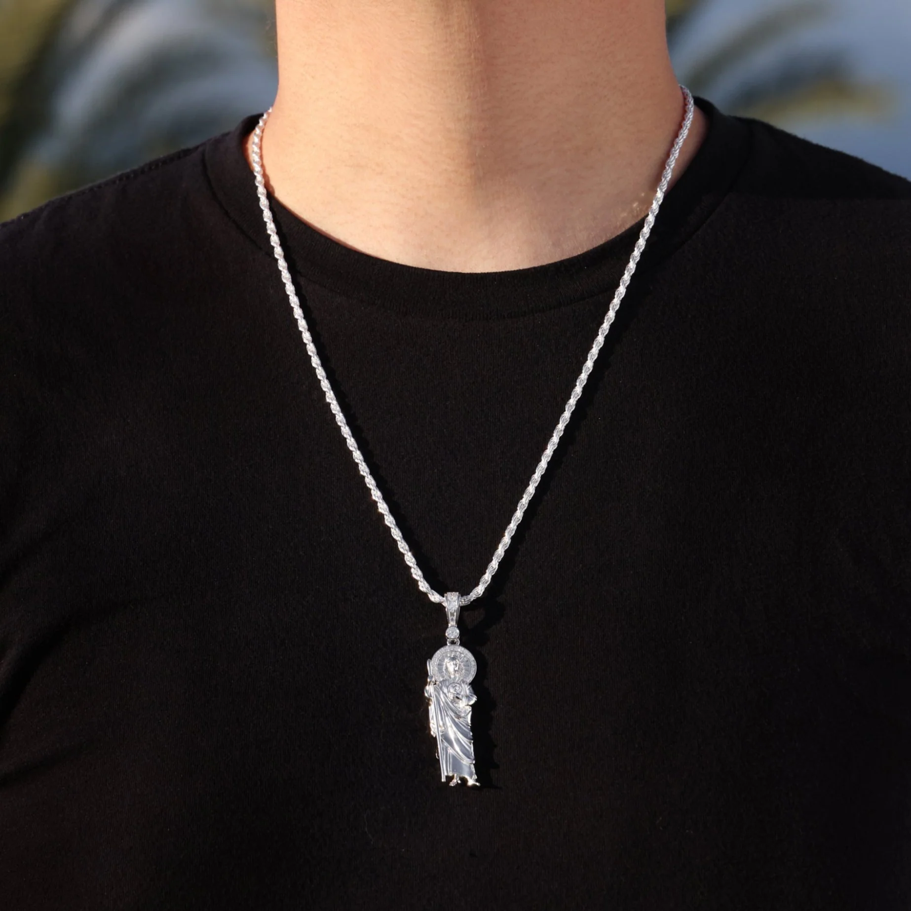 San Judas Pendant - 925 Silver - Image 5