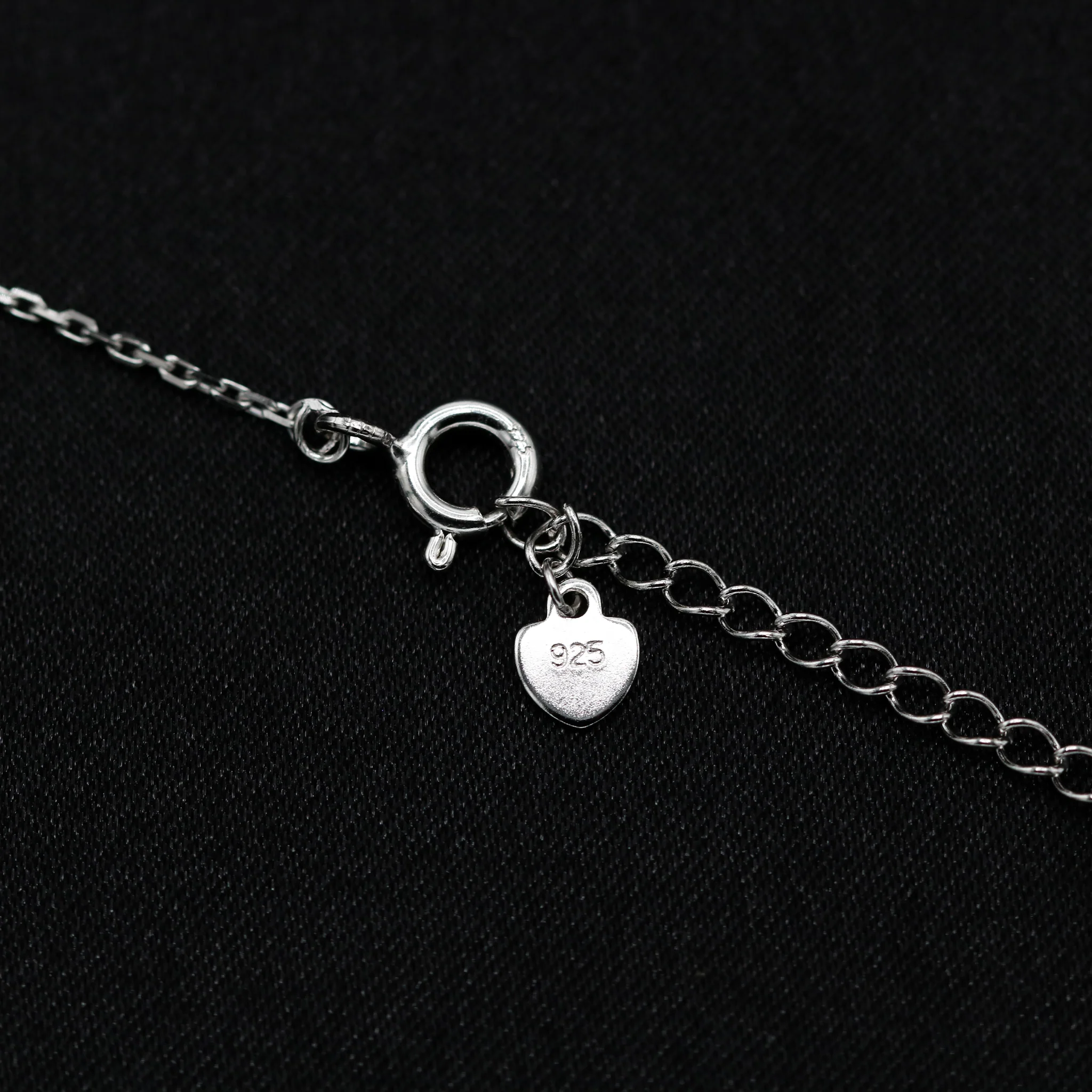 Iced Hamsah with Blue stone Necklace - 925 Silver - Image 3